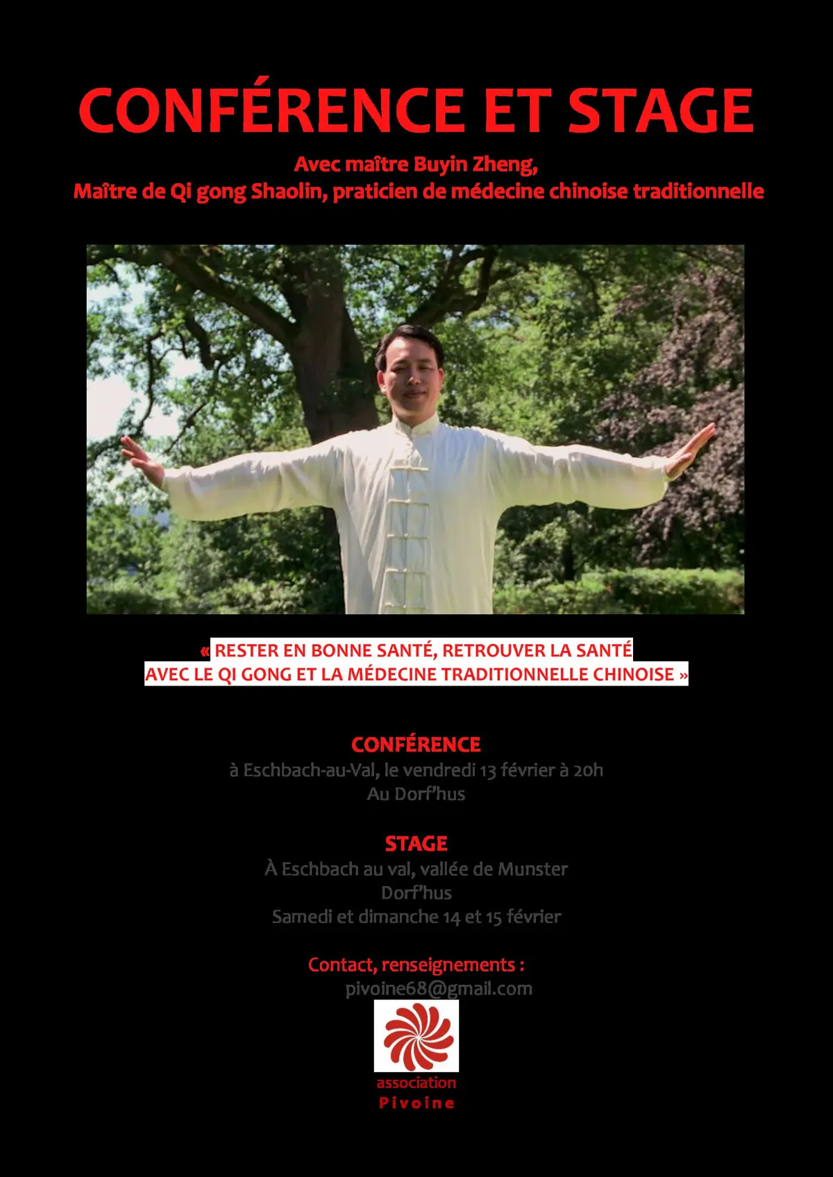 Stage de Qi gong avec Me Buyin Zheng