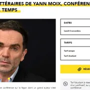 Les soirées littéraires de Yann Moix, conférence Claudel et le temps 