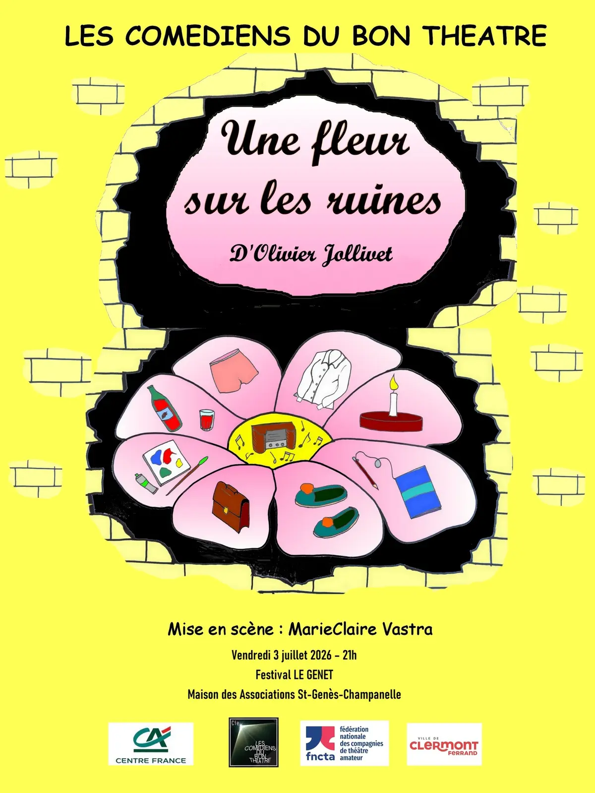 une fleur sur les ruines
