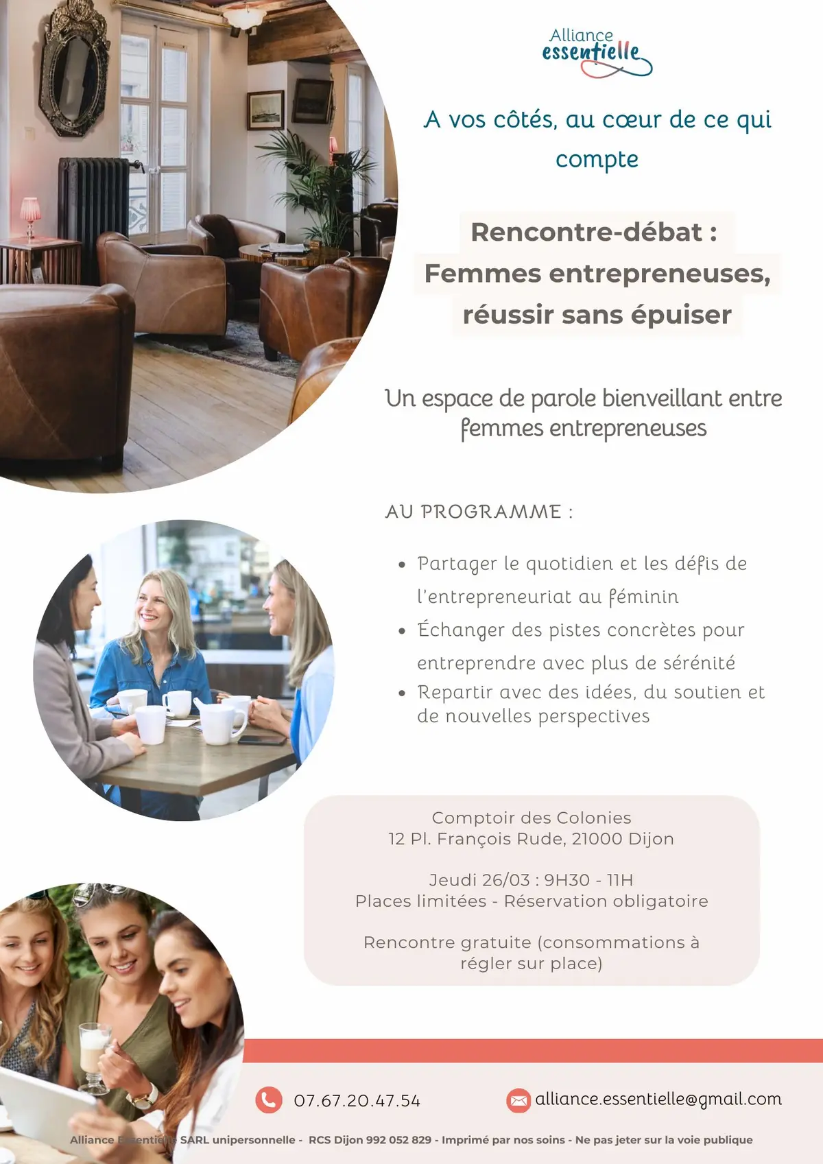 Rencontre-débat : Femmes entrepreneuses, réussir sans épuiser