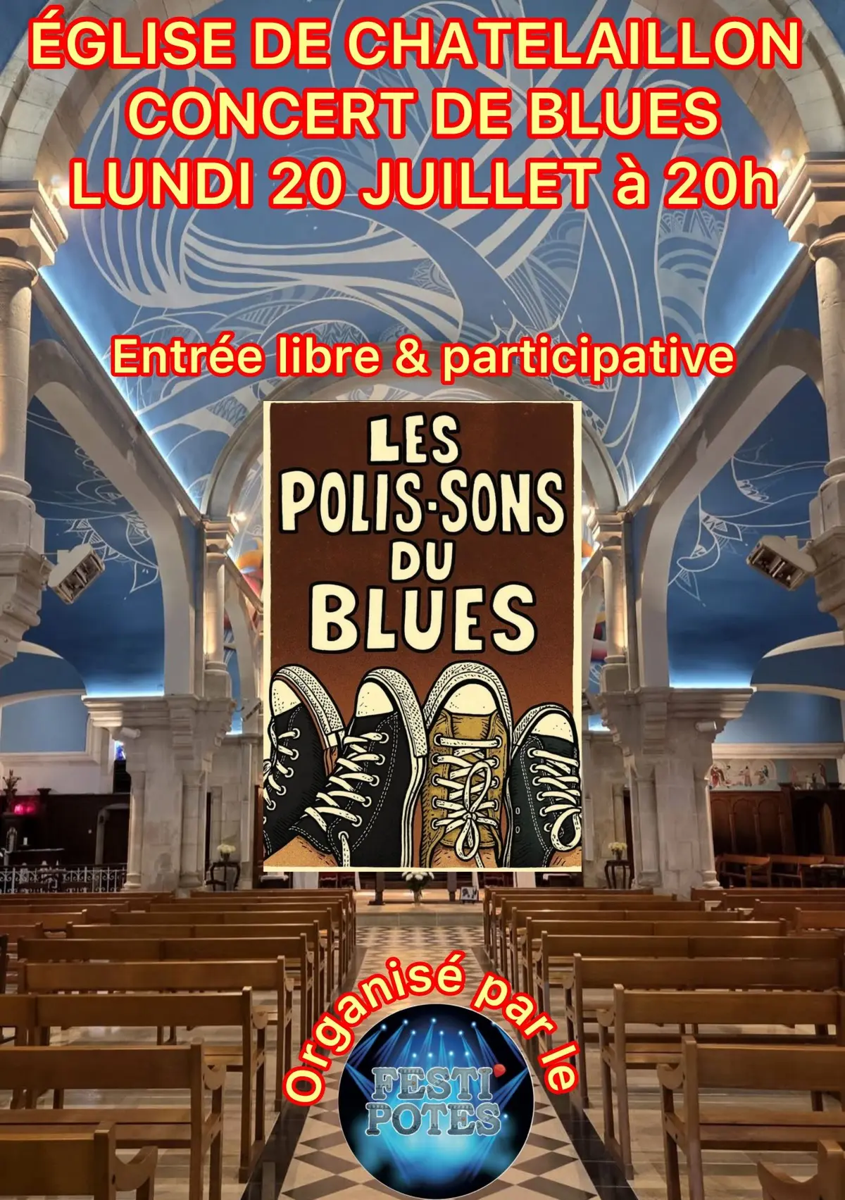 concert Les Polis-Sons du Blues à l'Eglise de Chatelaillon