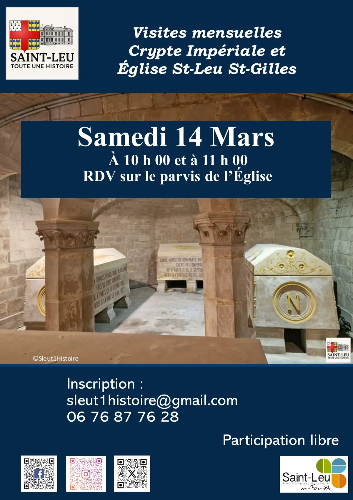 Visite de la crypte impériale et de l'église de St-Leu-La-Forêt