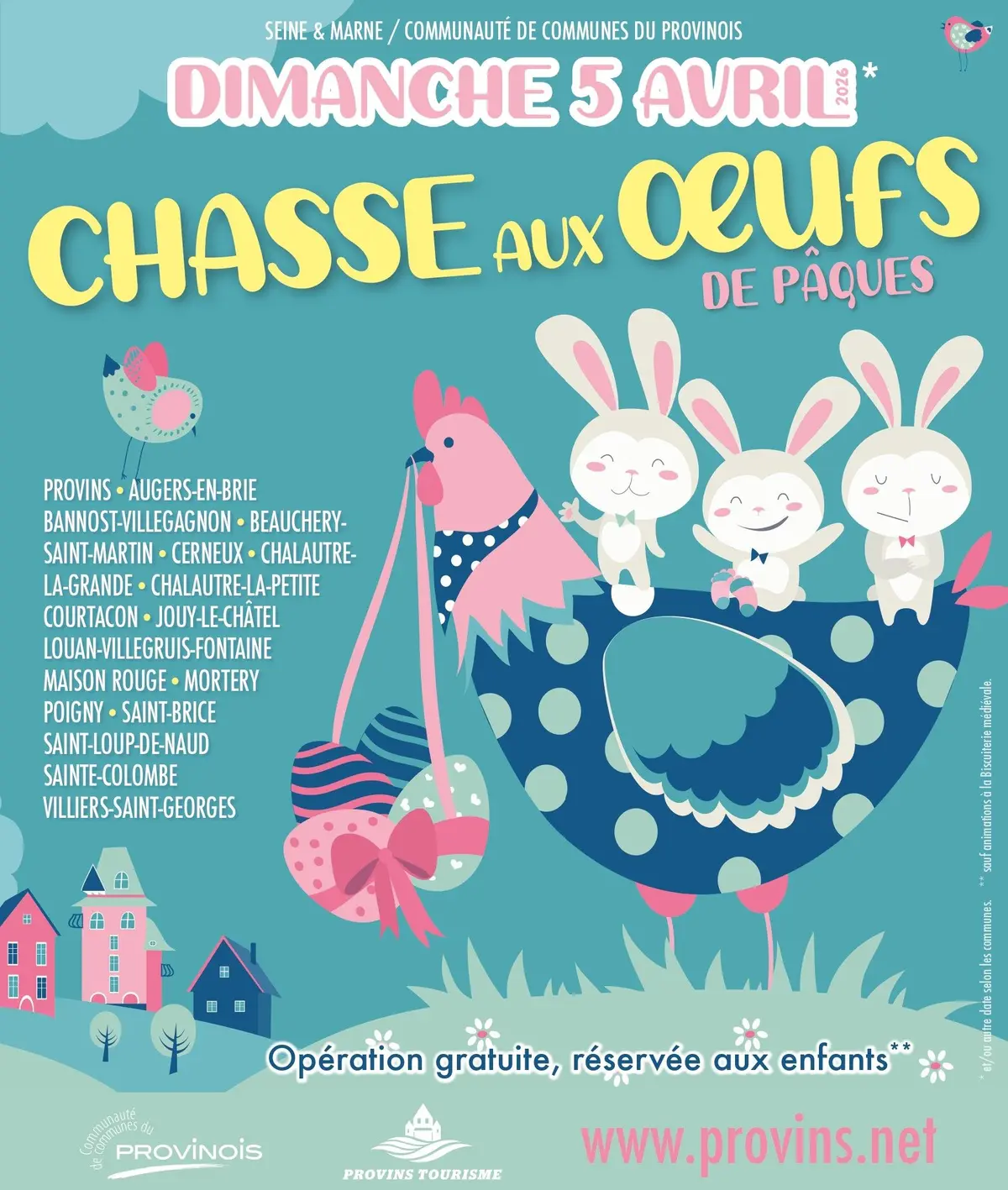 Chasse aux œufs de Pâques à Provins !