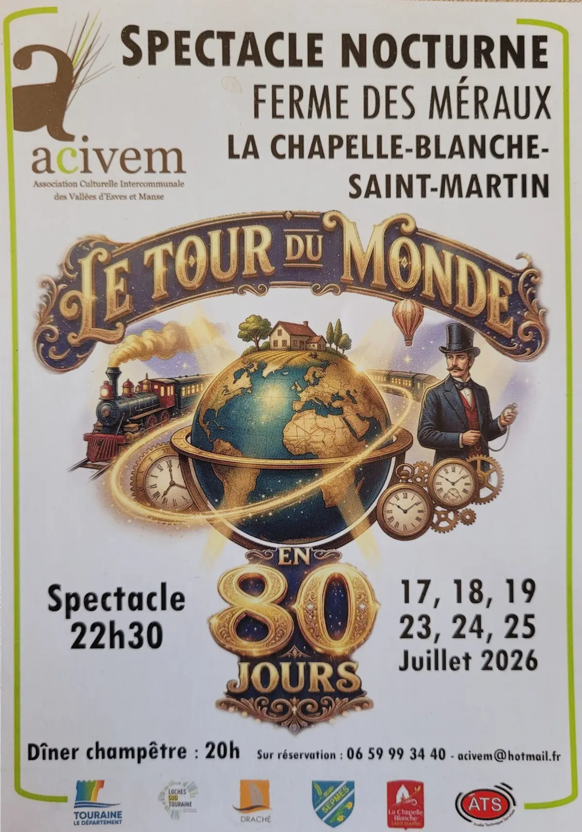 Spectacle théâtral nocturne : Le tour du monde en 80 jours
