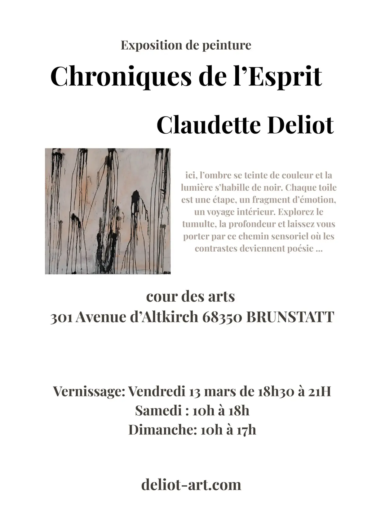 Exposition Claudette DELIOT