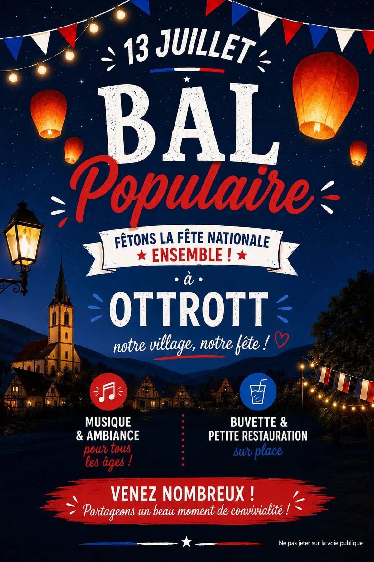 Bal populaire du 13 juillet à Ottrott