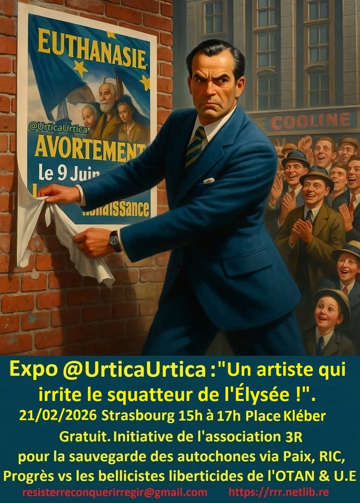 Expo @UrticaUrtica : Un artiste qui irrite le squatteur de l’Elysée ! 