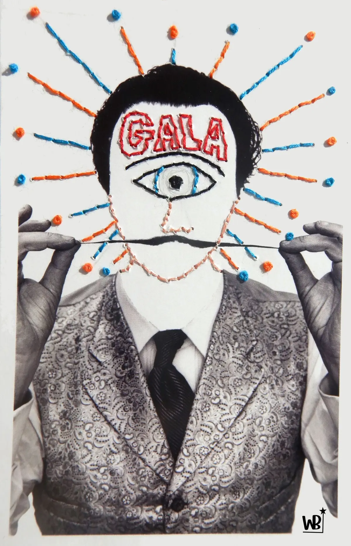 Atelier portrait brodé, dialogue avec un artiste