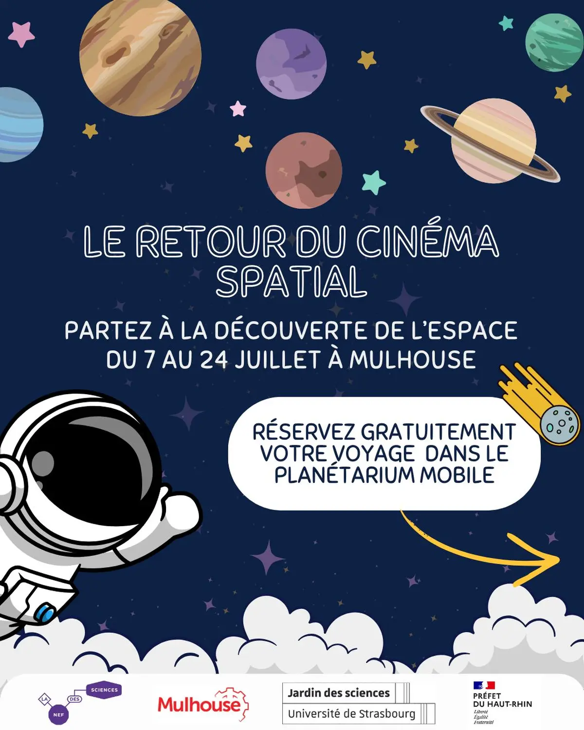 Cinéma Spatial : voyager dans l'Univers, les pieds sur Terre dans le planétarium