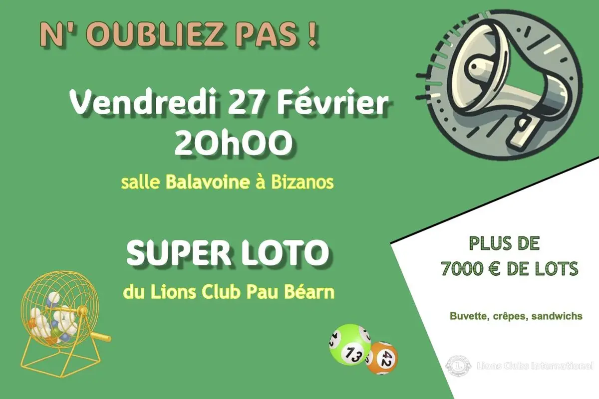 Super Loto Lions Club Pau Béarn