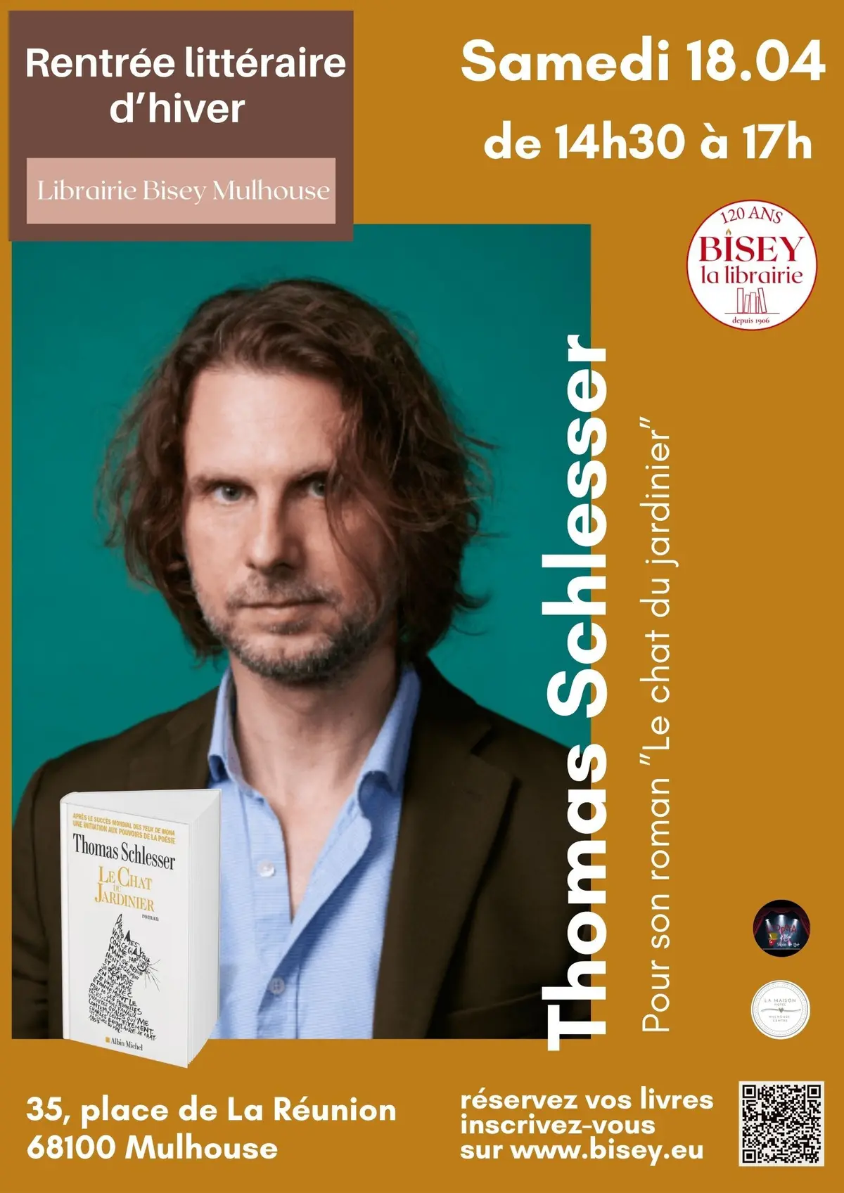 Rencontre et dédicace avec Thomas Schlesser - Le chat du jardinier 