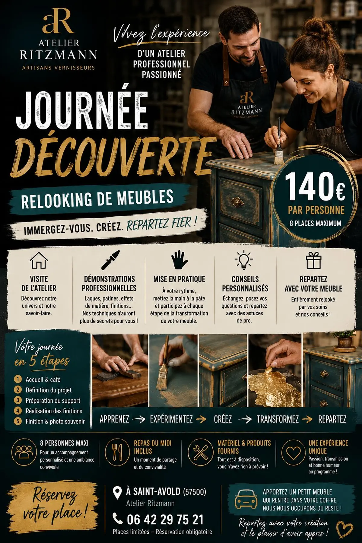 Décorez votre propre meuble au sein de notre atelier