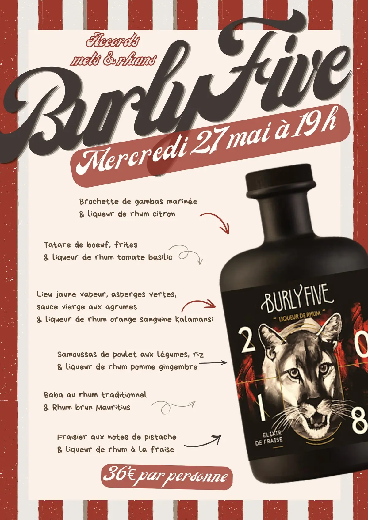 Soirée mets & rhum avec Burly Five