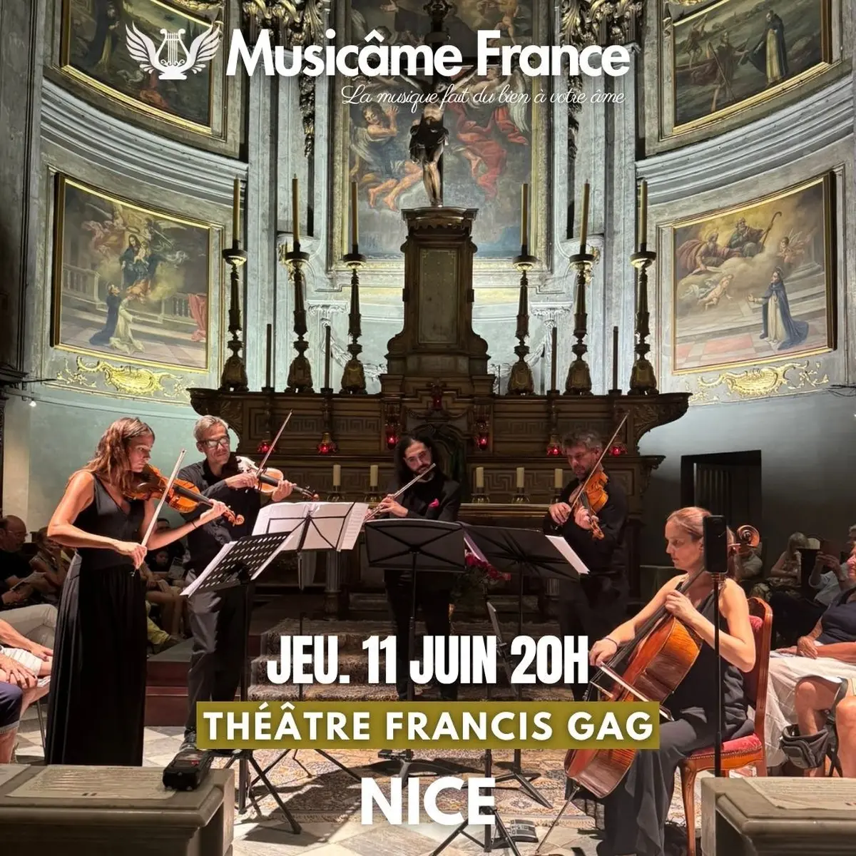 Concert à Nice : Rossini, Telemann, Taffanel, Tchaïkovsky, Bizet, Aznavour