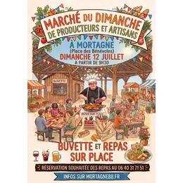 Marché du dimanche matin à Mortagne