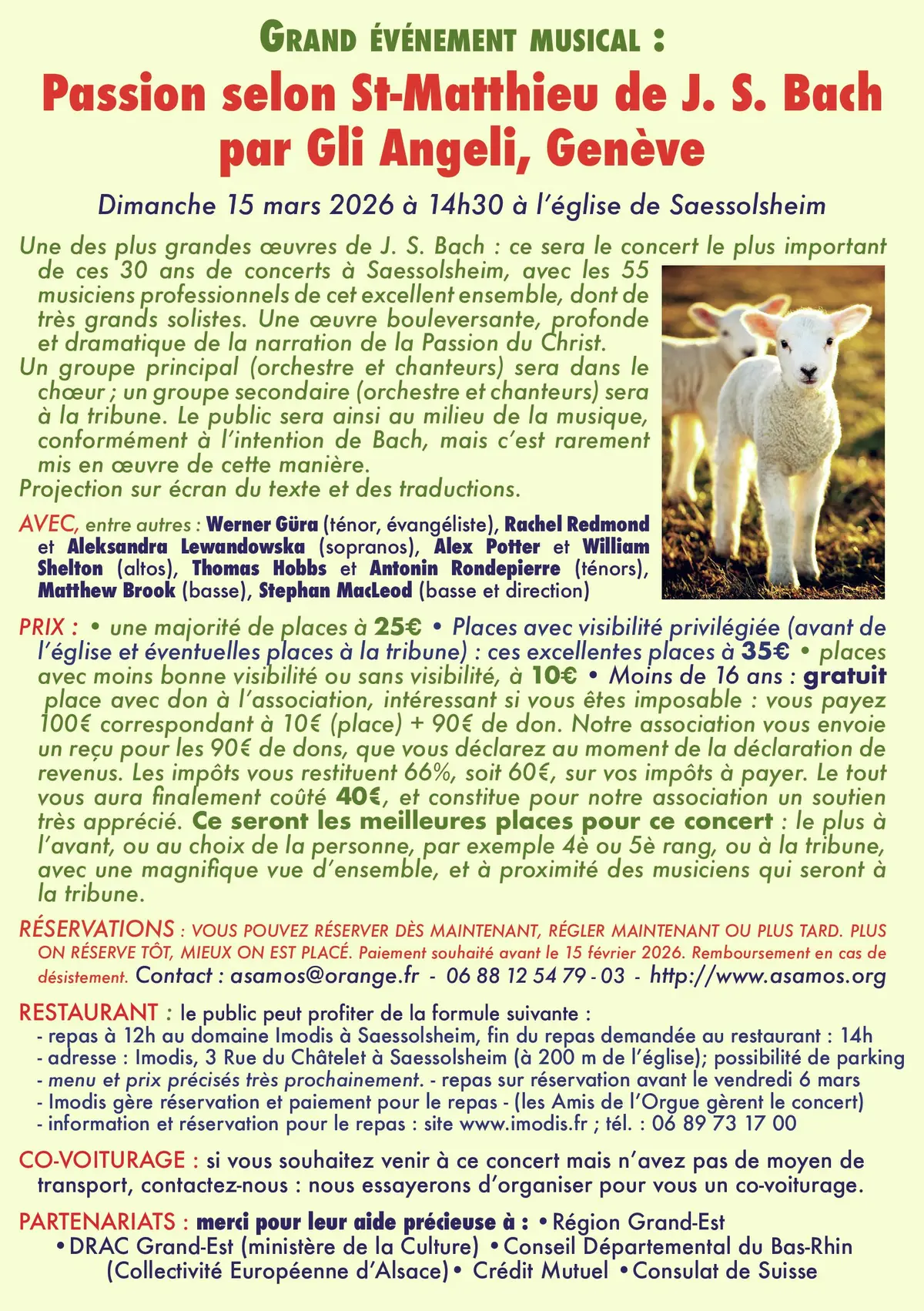 Passion selon Saint-Matthieu - Ensemble Gli Angeli Genève