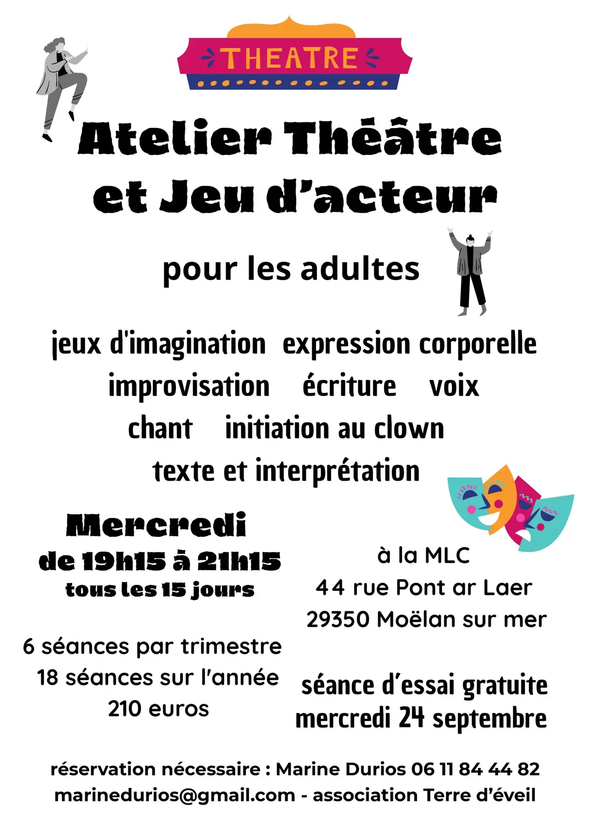 Atelier Théâtre et Jeu d'acteur - adultes * association Terre d'éveil *