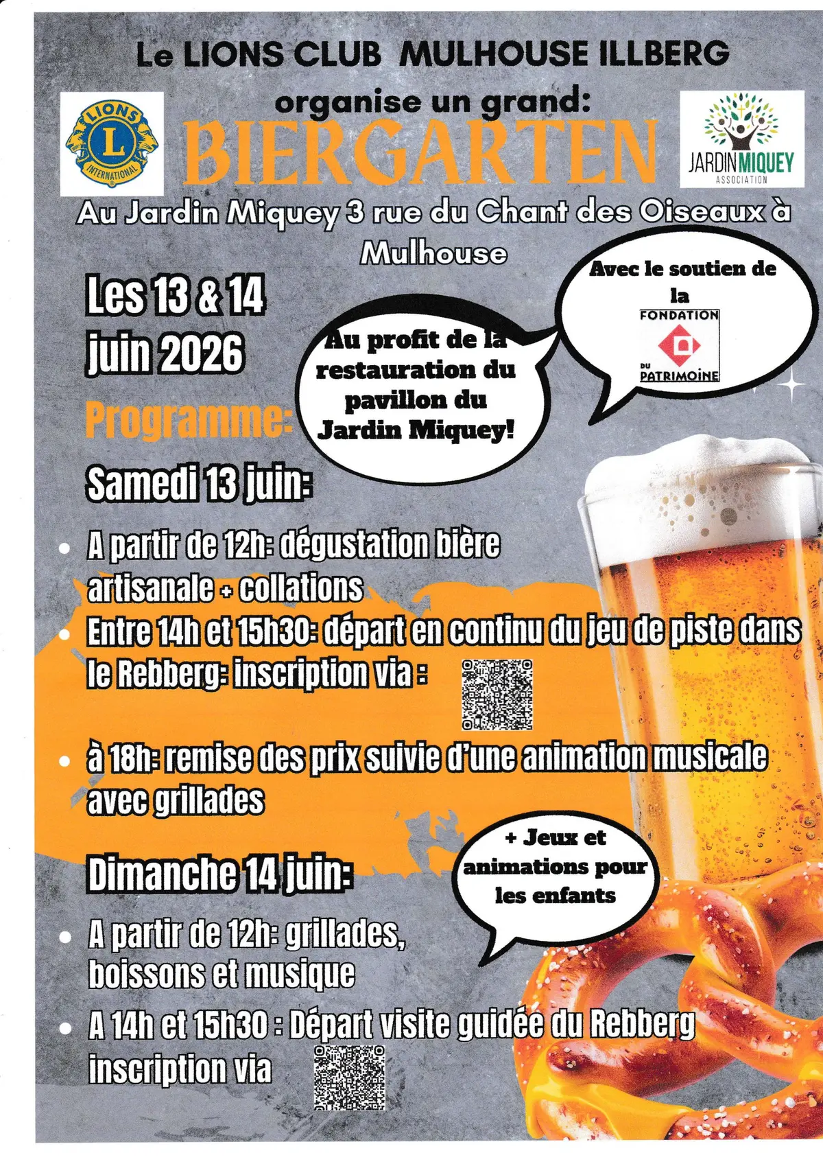 Biergarten du Lions Club Mulhouse Illberg