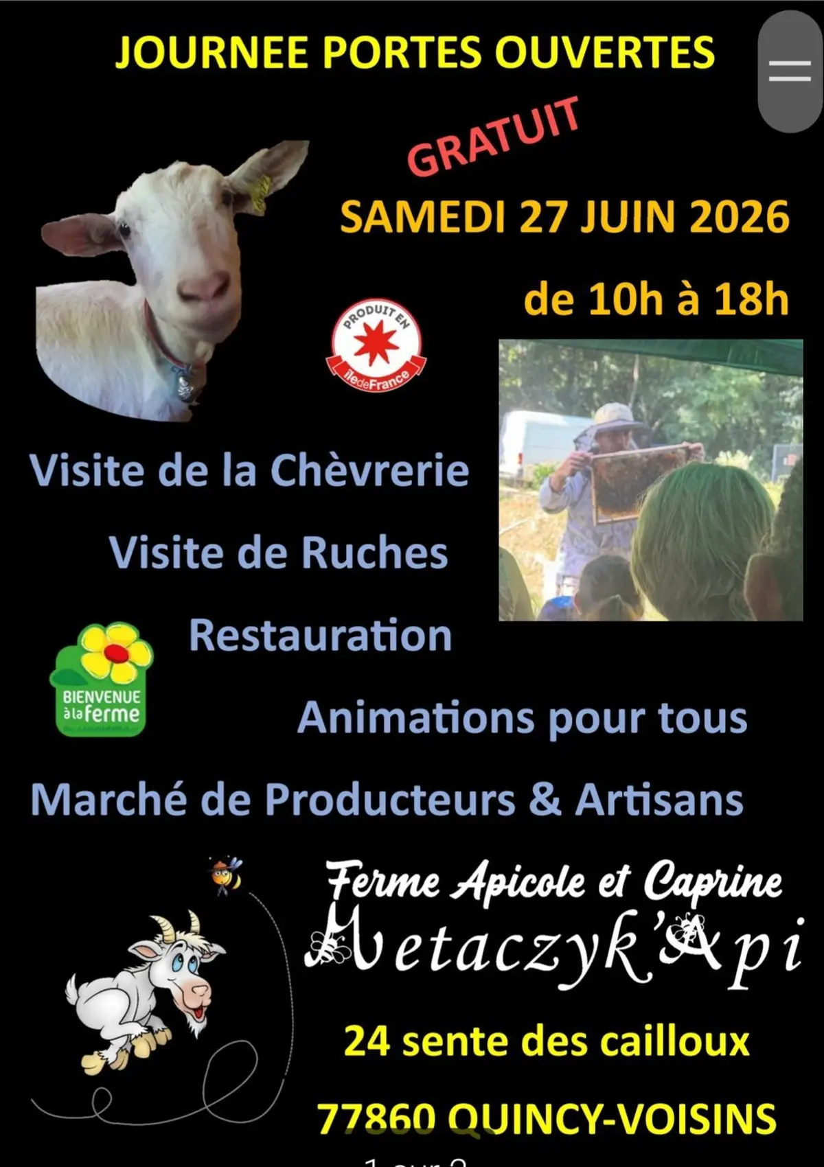 POrtes ouvertes à la Ferme Apicole et Caprine de Metaczyk'api