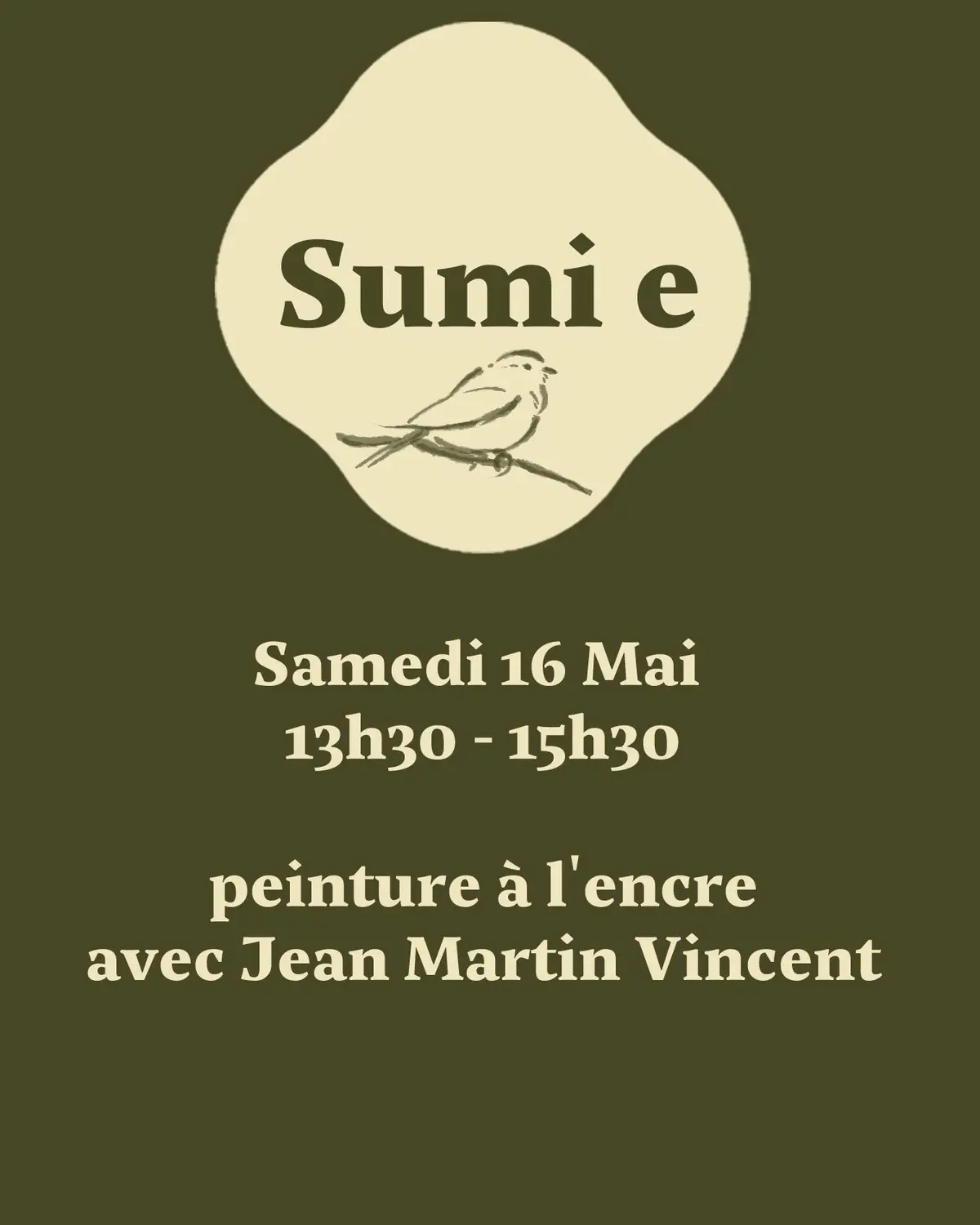 Atelier Sumi-e avec Jean-Martin Vincent