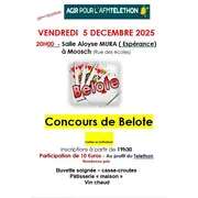 Concours de belote - 25ème Telethon de Moosch 