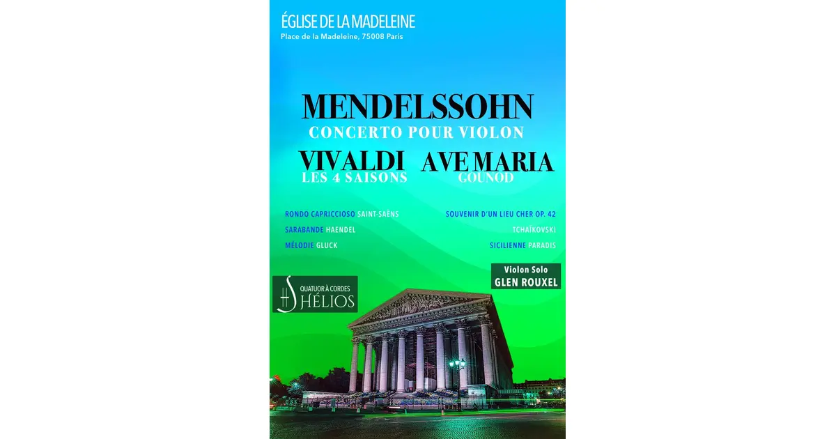 Les 4 saisons de Vivaldi, Ave Maria, Concerto de Mendelssohn