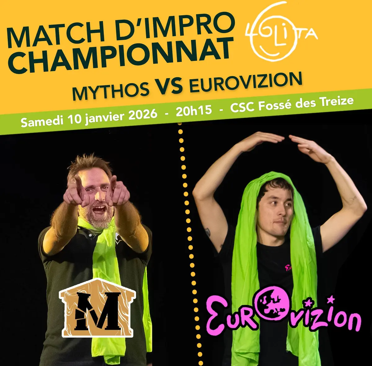 Match d’improvisation CHAMPIONNAT : Mythos VS Eurovizion