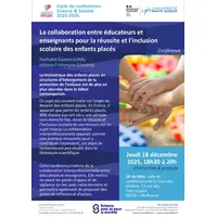 Conférence Science et Société sur la réussite scolaire des enfants placés &copy; Pôle Science & Société UHA