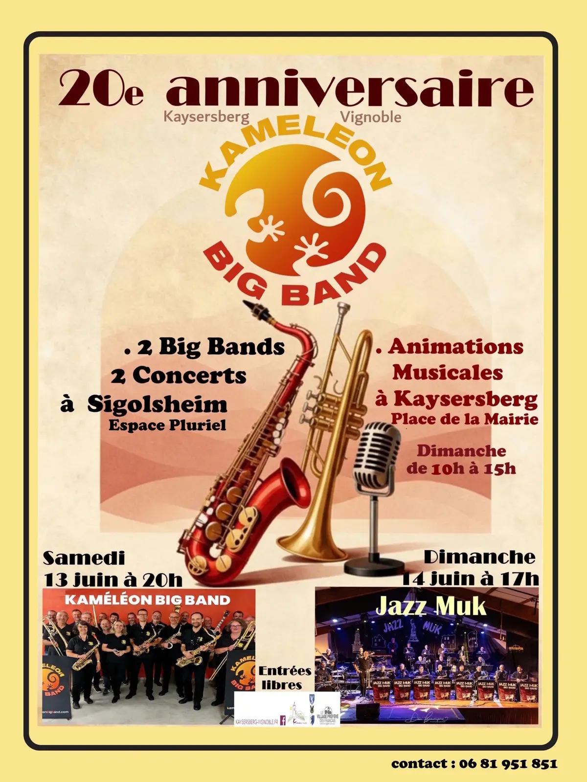 Le Kaméléon Big Band fête ses 20 ans d'existance à Kaysersberg Vignoble