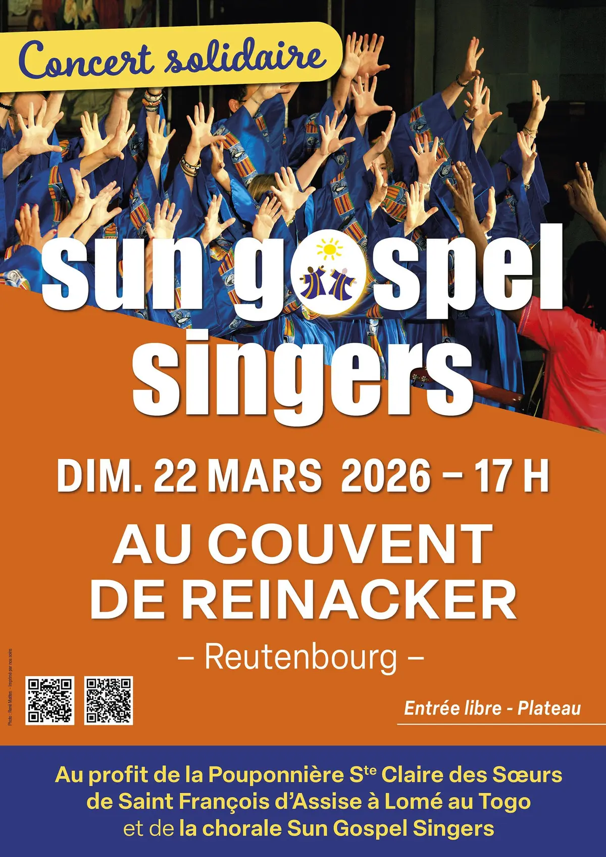 Concert des Sun Gospel Singers au couvent de Reinacker