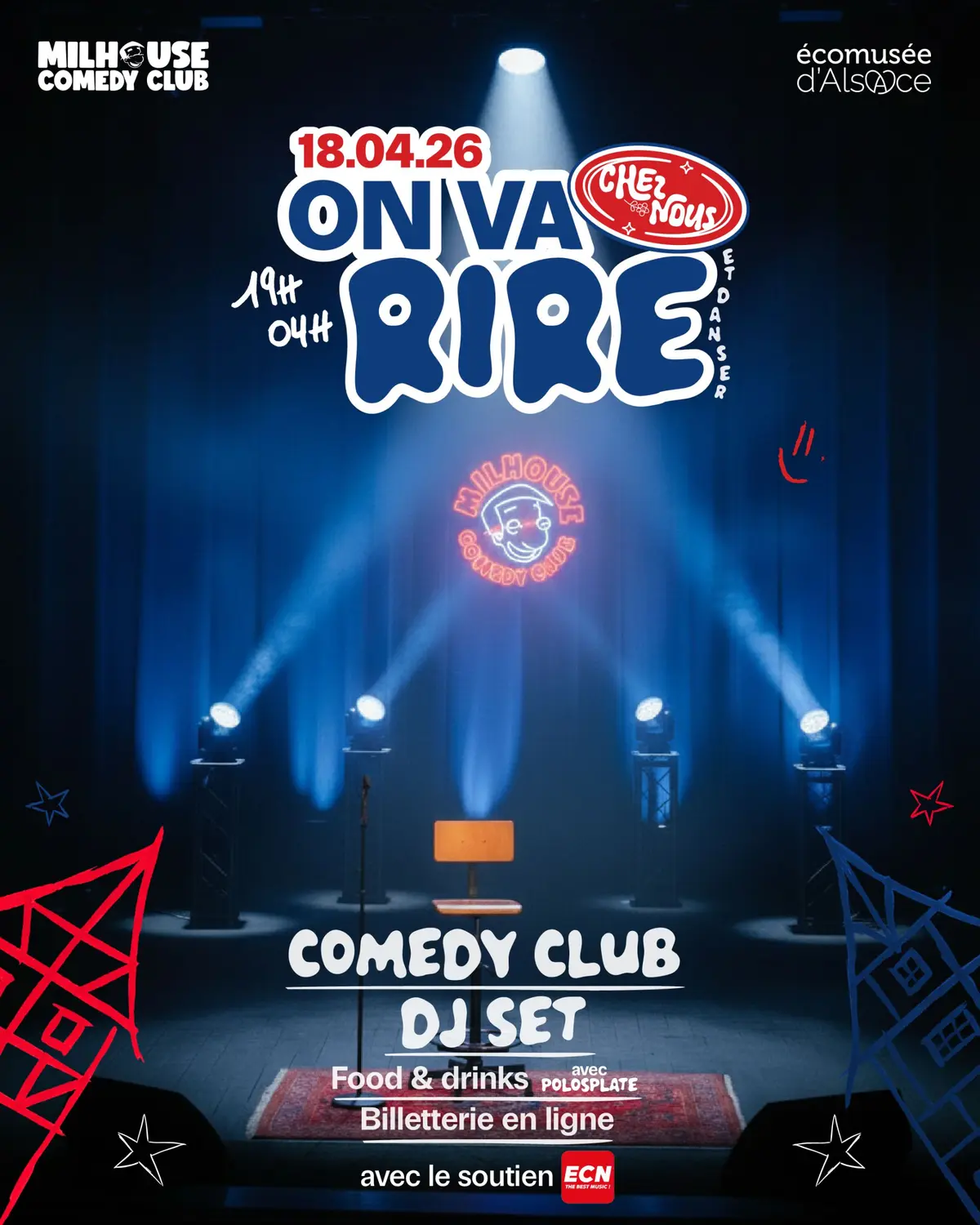 Chez Nous ON VA RIRE X Milhouse Comedy Club