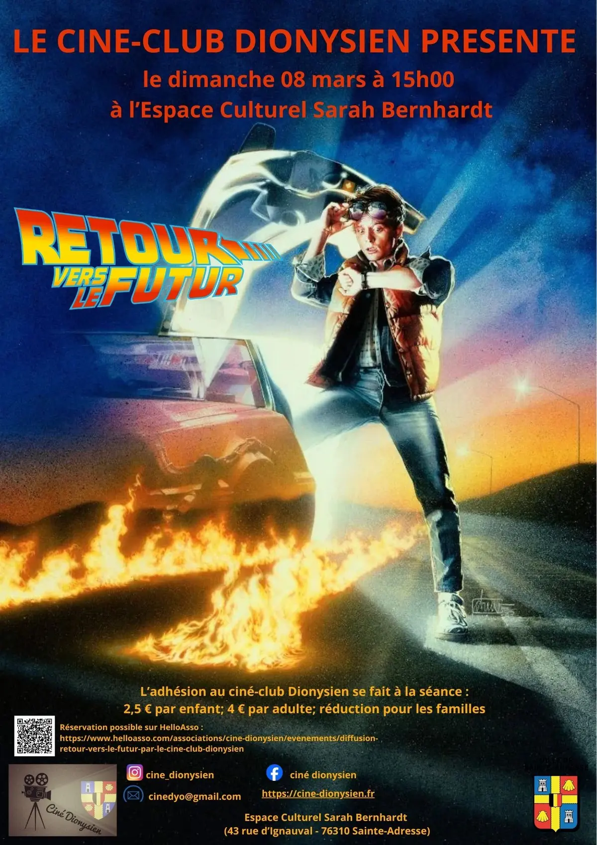 Projection Retour vers le futur par le ciné-club Dionysien