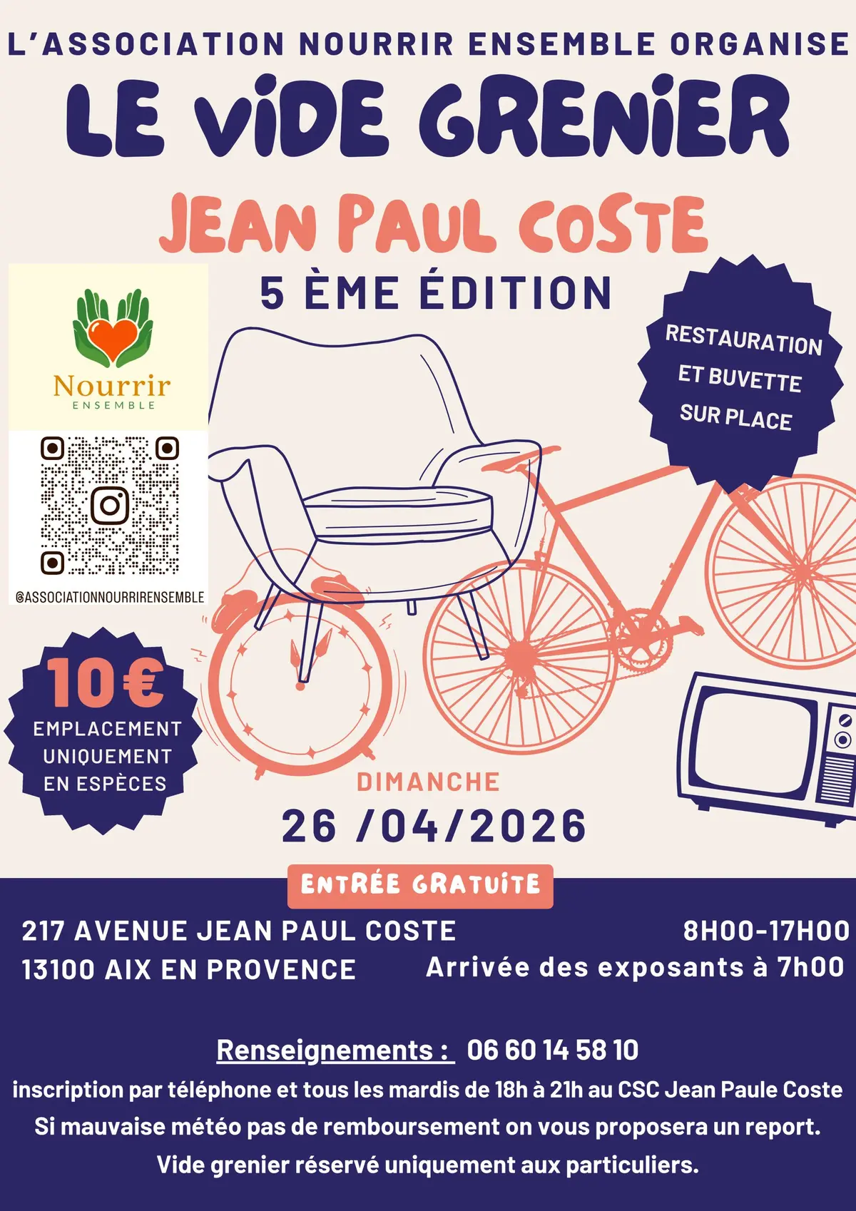 Vide grenier caritatif Jean-Paul Coste