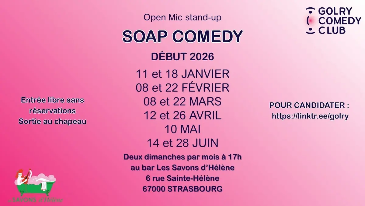 Stand-up : Soap Comedy #66 aux Savons d'Hélène