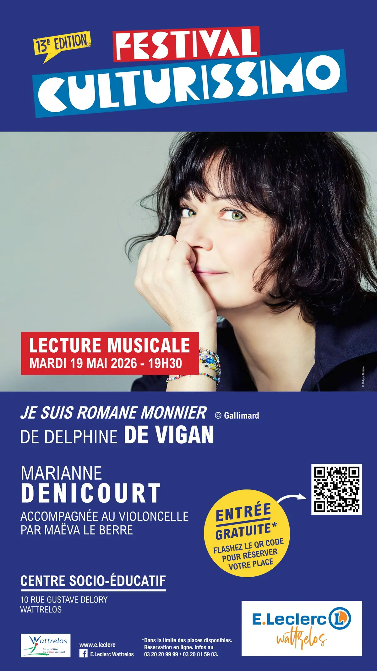 Festival Culturissimo - Lecture musicale de Marianne Denicourt