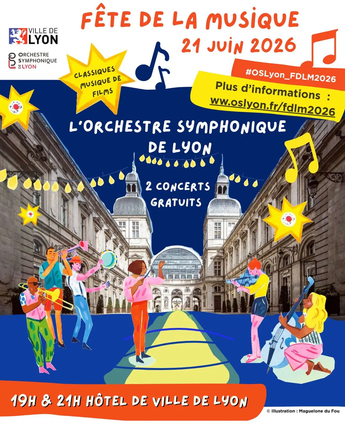 Fête de la Musique avec l’Orchestre Symphonique de Lyon à l’Hôtel de Ville 