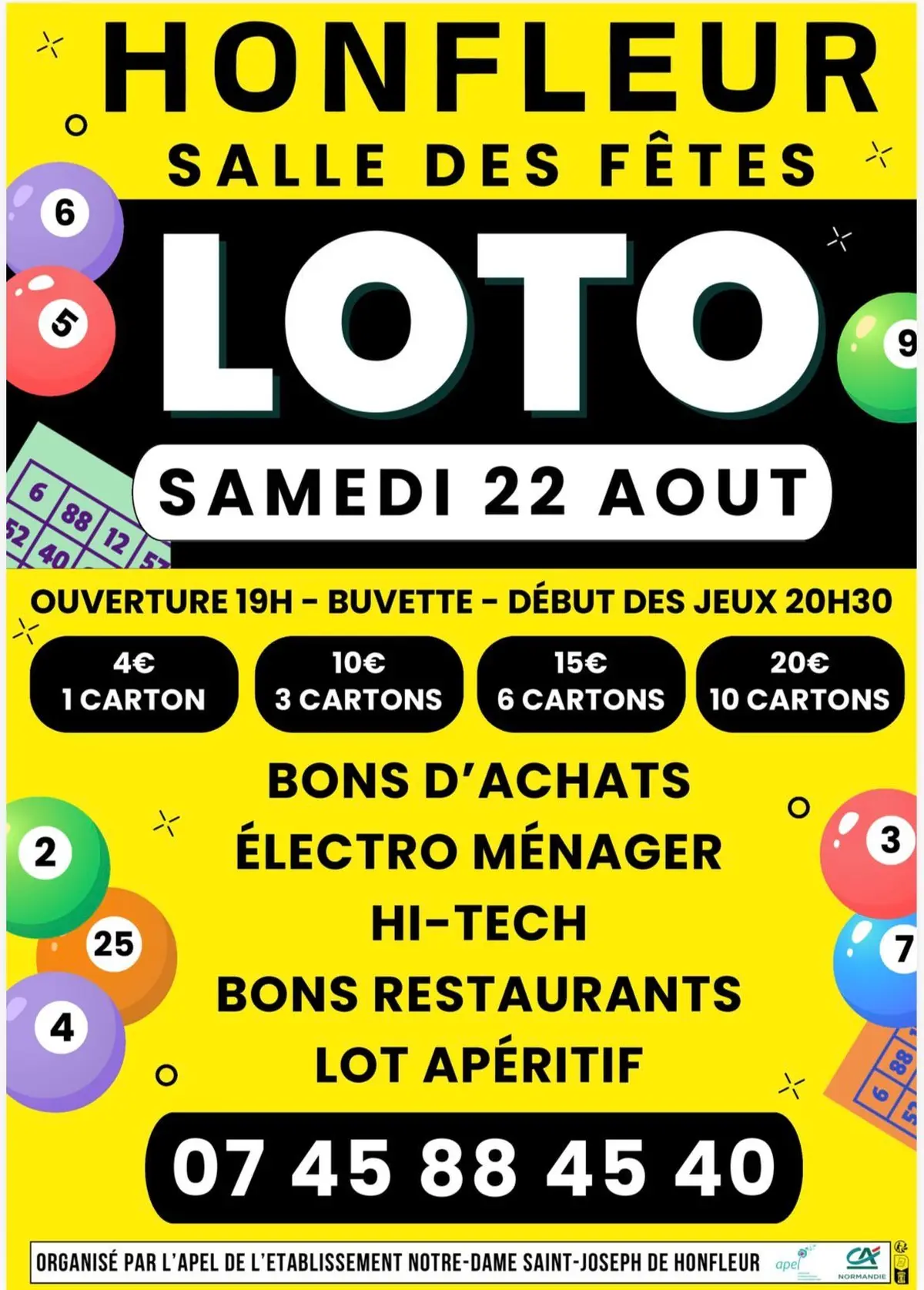 LOTO de l'Apel Notre-Dame Saint-Joseph à Honfleur