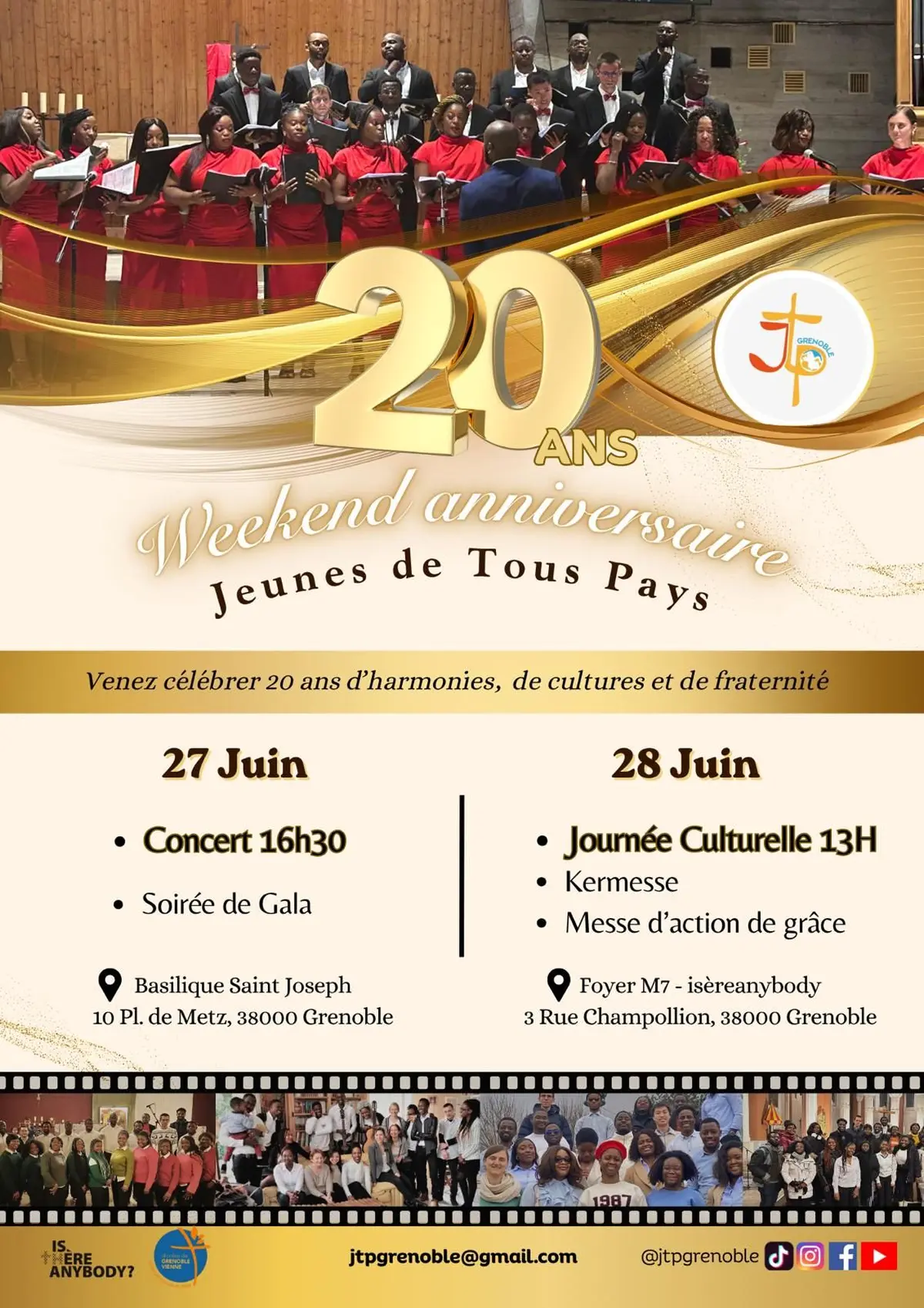 Journée culturelle : 20 ans JTP (Jeunes de Tous Pays) Grenoble
