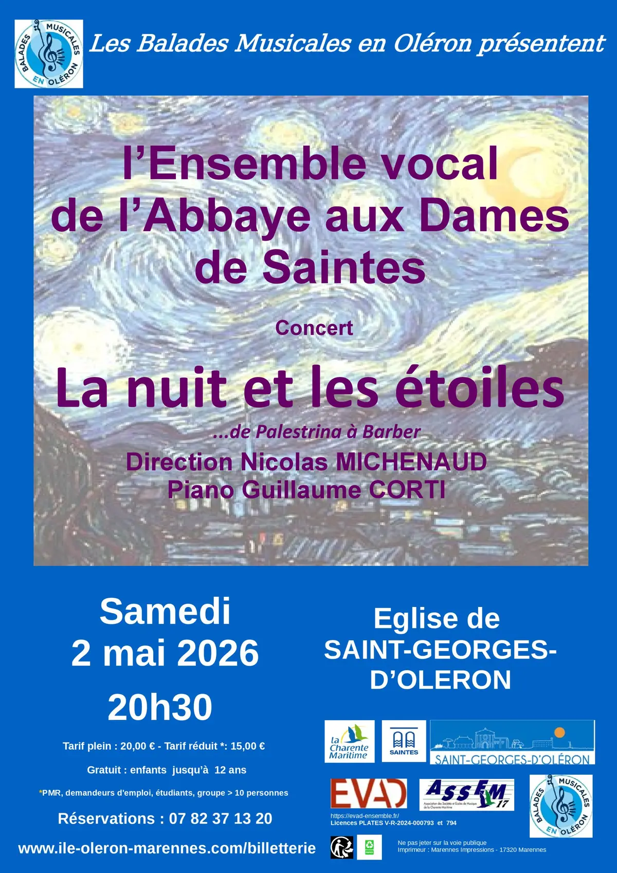 Concert de l'Ensemble Vocal de l'Abbaye Aux Dames 