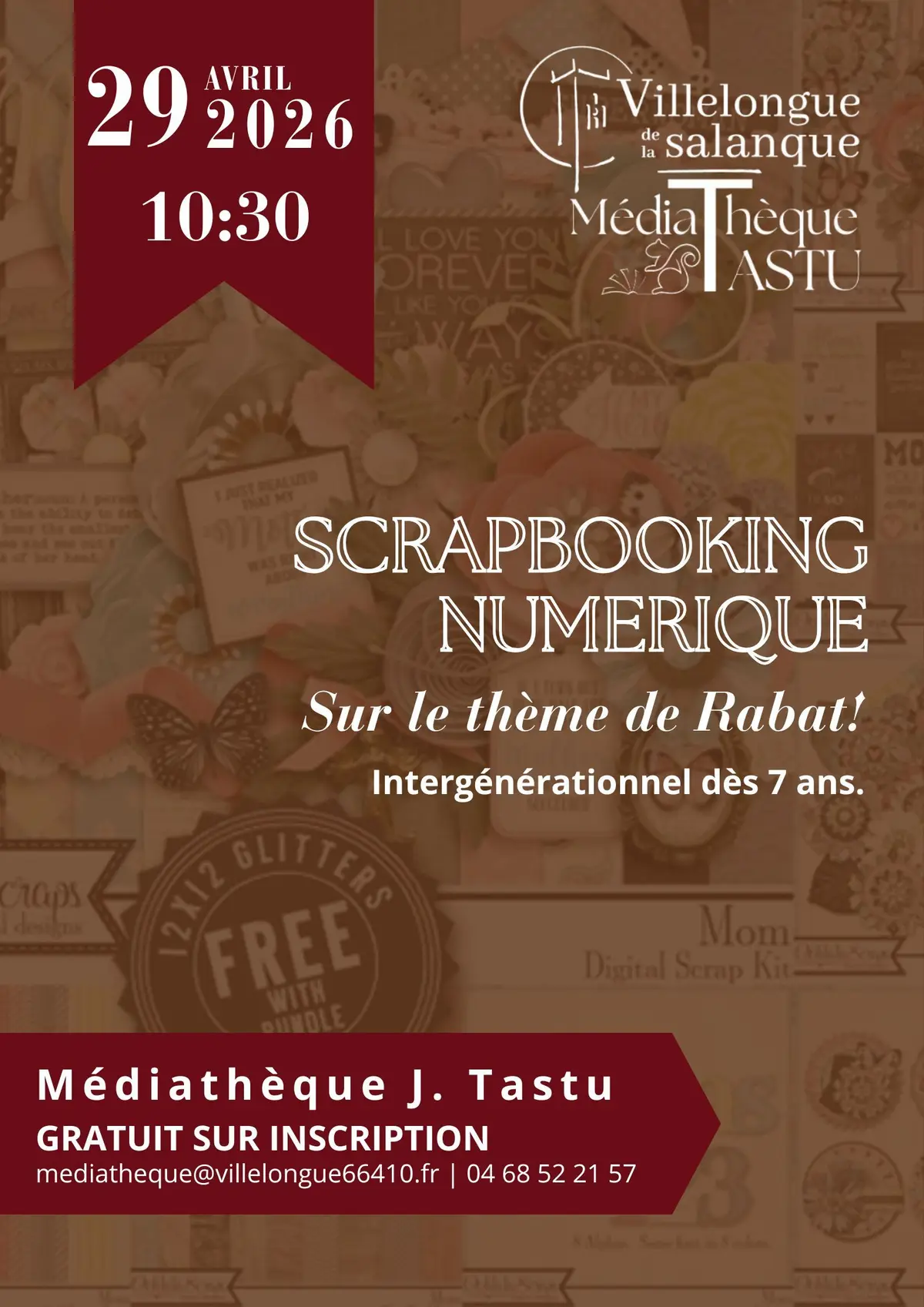 Atelier Scrapbooking Numérique | Médiathèque J. Tastu
