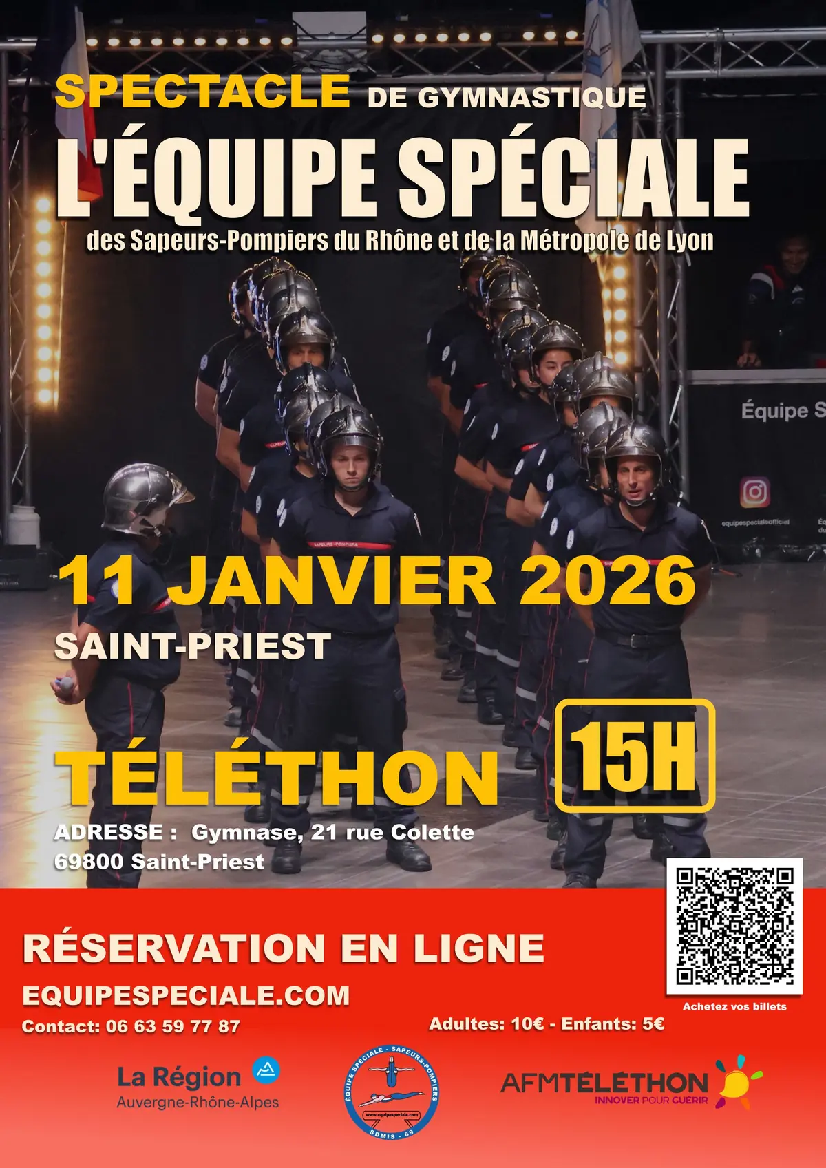 Téléthon : Spectacle de l'équipe spéciale des sapeurs pompiers