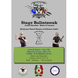Stage Balintawak - Armes blanches, bâton et couteau