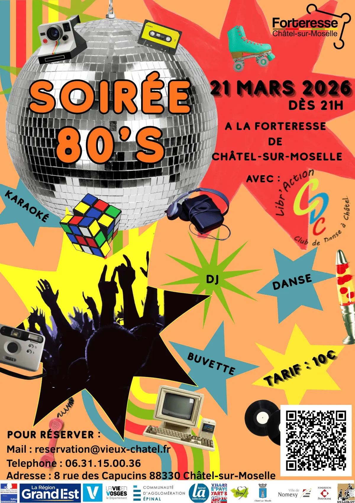 Soirée 80s à la forteresse de Châtel-sur-Moselle