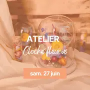 Atelier cloche en fleurs séchées