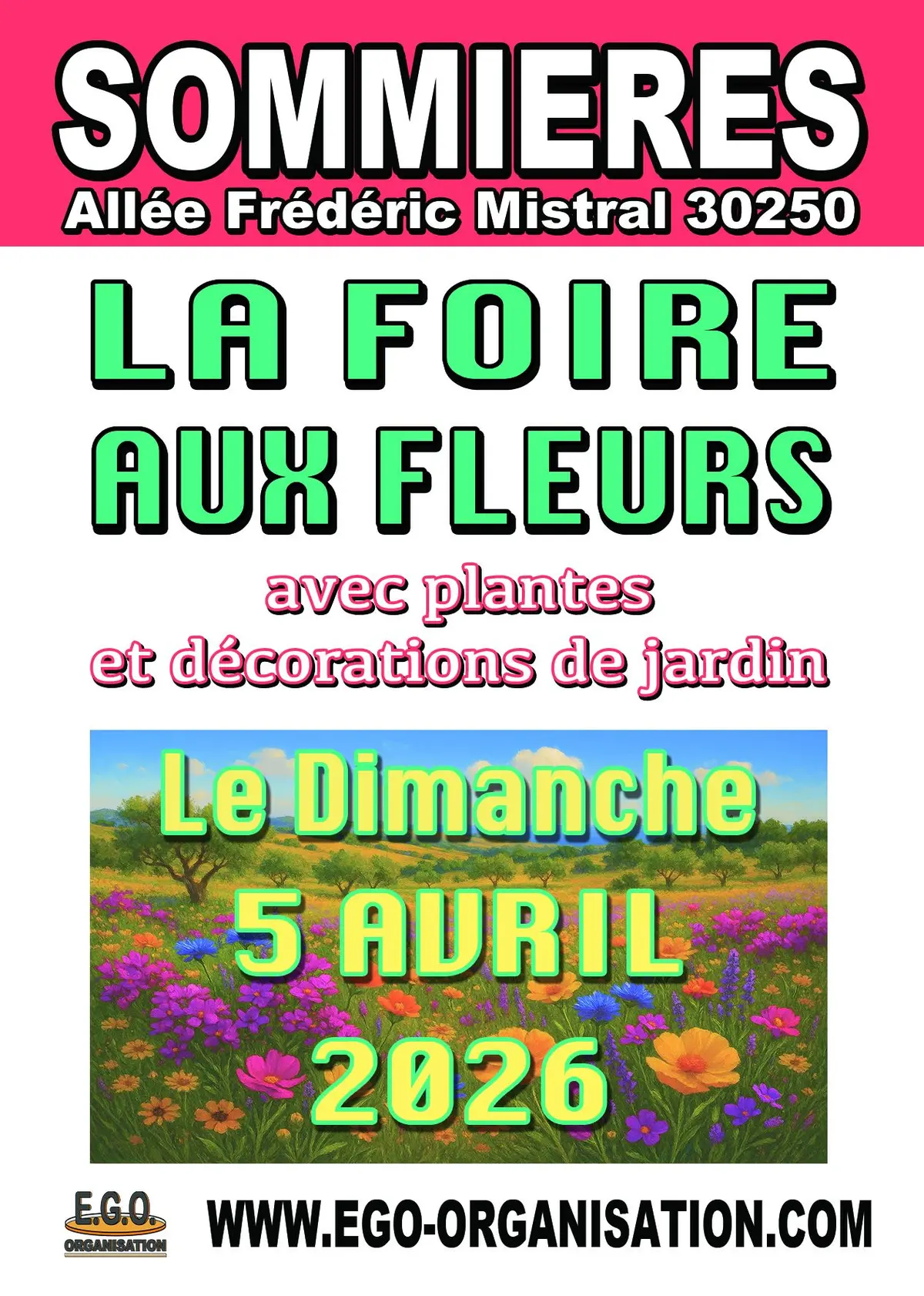 Foire aux fleurs, plantes et décorations de jardin
