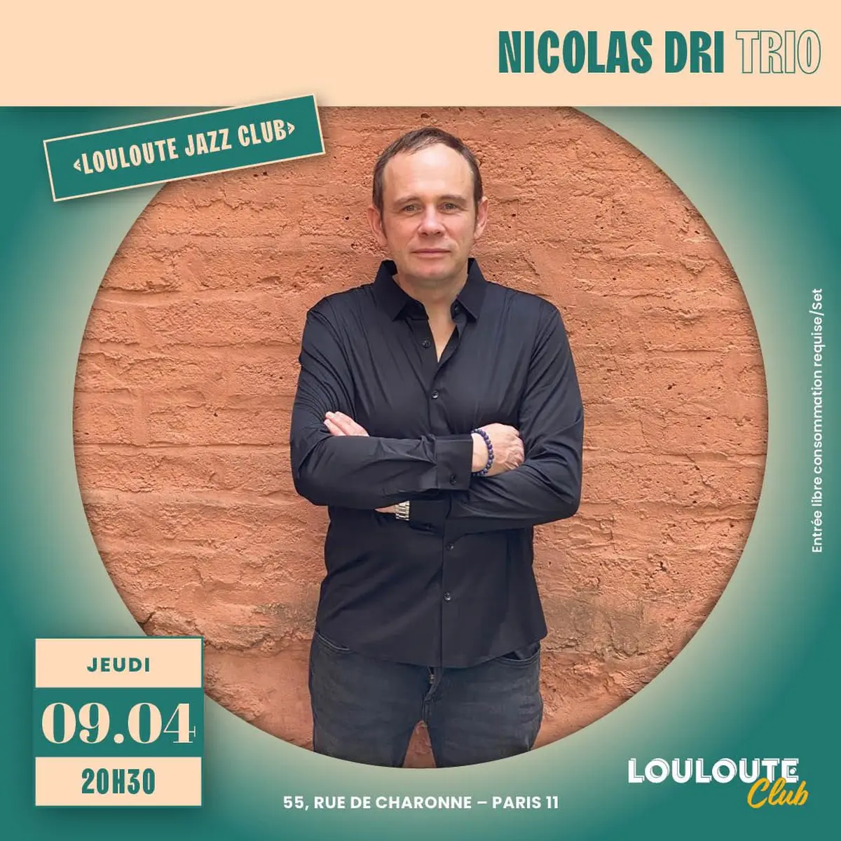 Nicolas Dri trio - Concert New-York vibes & standard de jazz