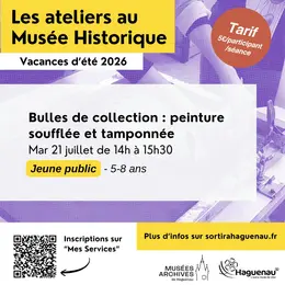 Atelier « Bulles de collection : peinture soufflée et tamponnée »