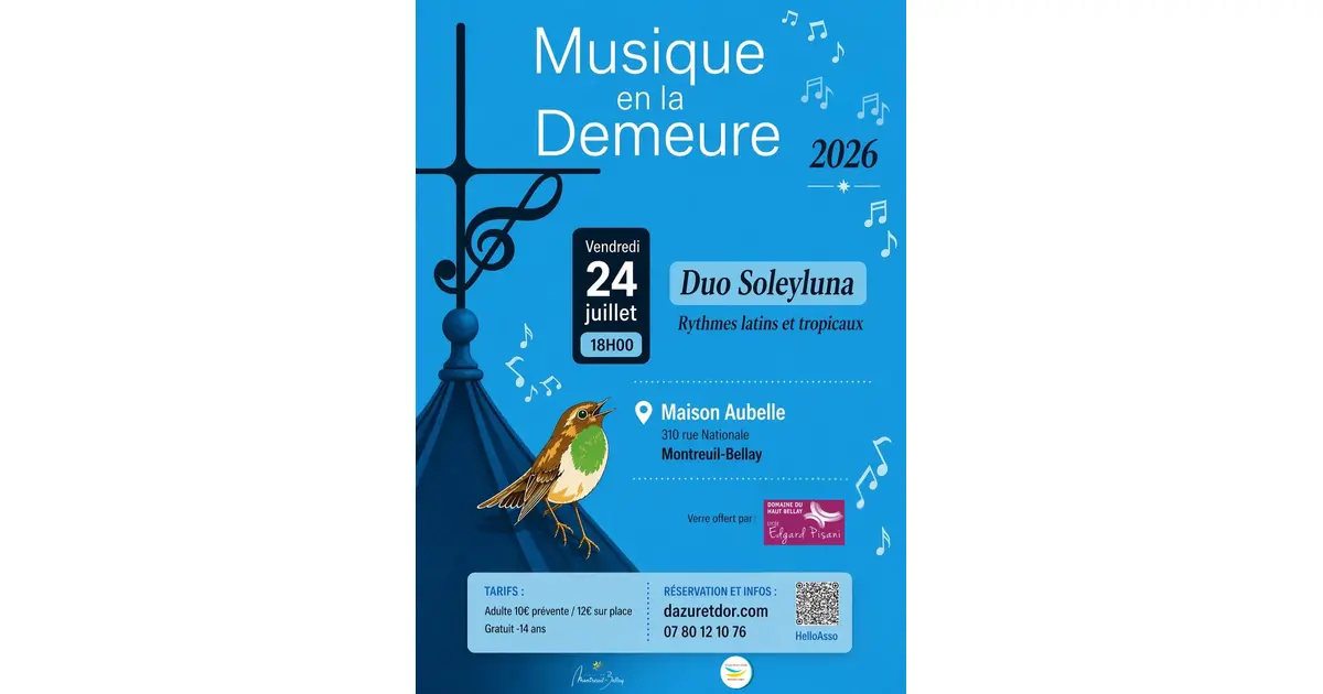 Musique en la demeure - Duo Soleyluna, rythmes latins et tropicaux