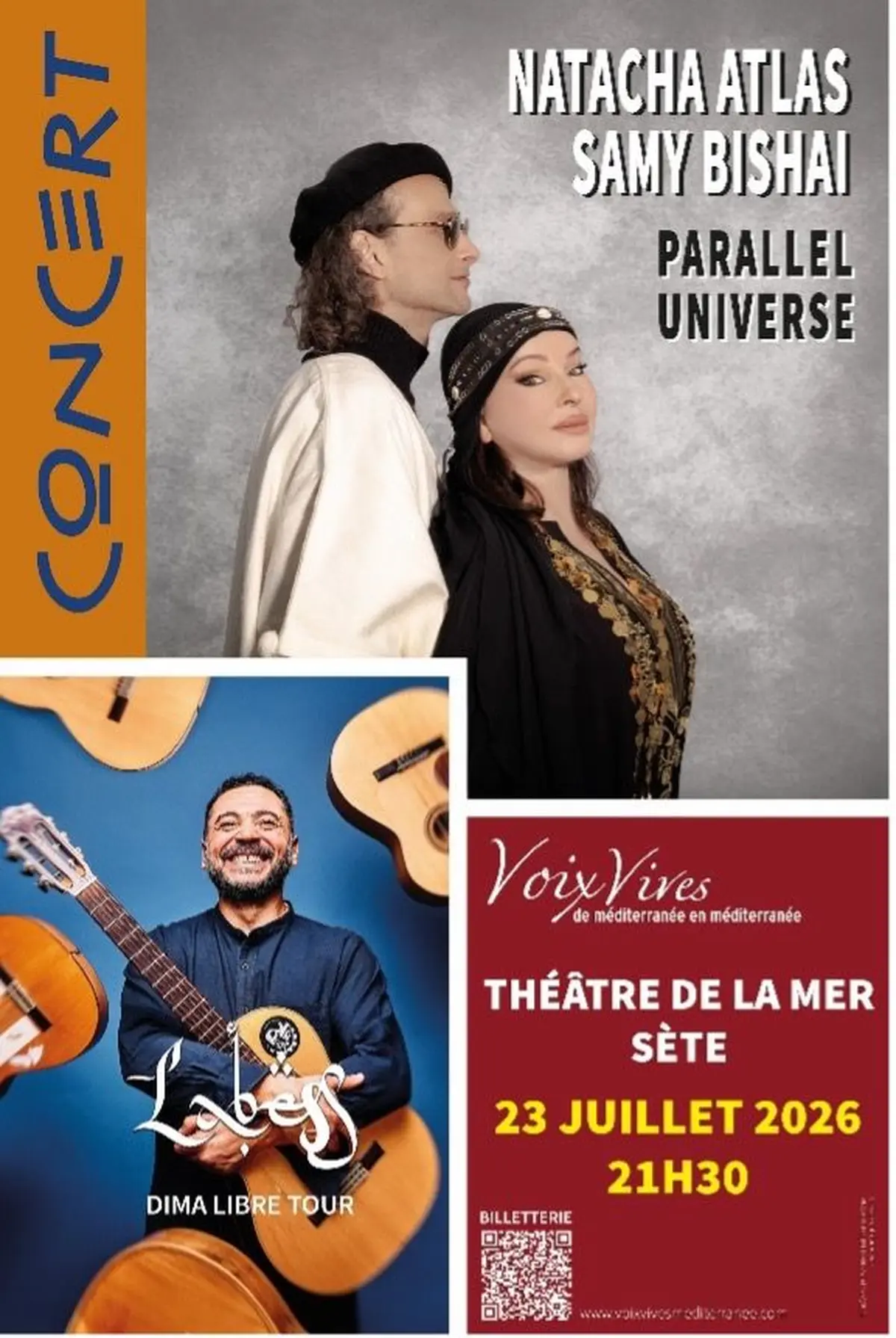 Natacha Atlas Samy Bishai - Parallel Universe et Labess - Dima Libre Tour