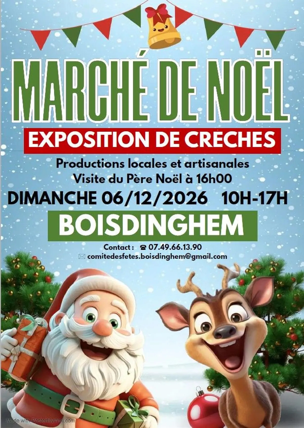 Marché de Noël artisanal et exposition de crèches à Boisdinghem